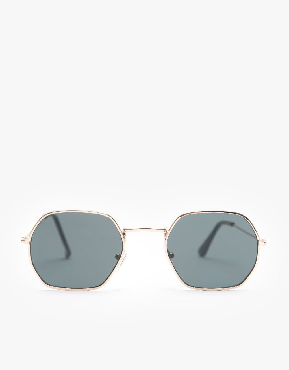 Route One Hex Sunglasses - Gold Black Lens