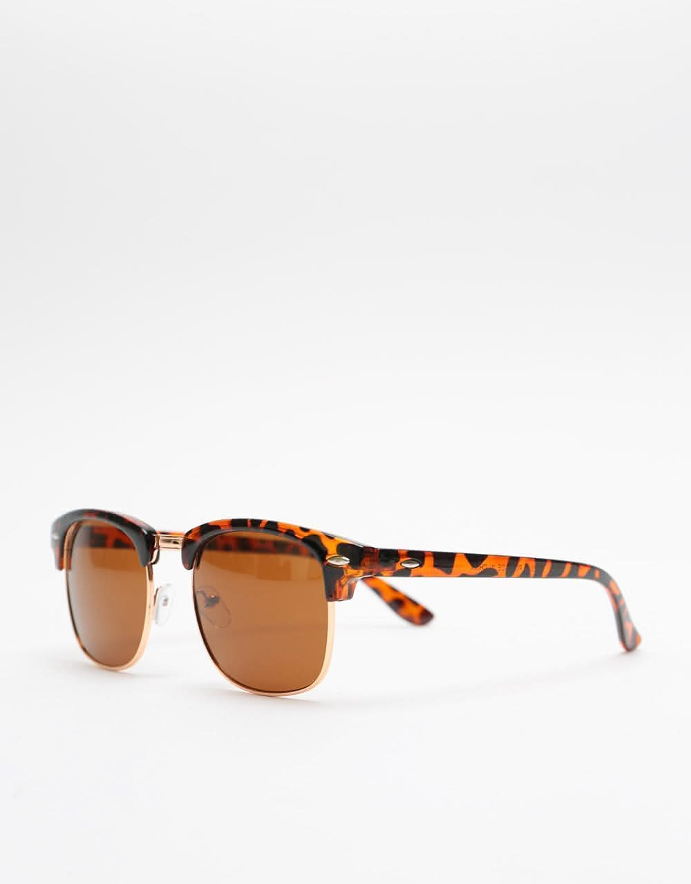 Route One New Clubmaster Sunglasses - Tortoise Brown Lens