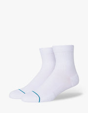 Stance Icon Quarter Classic Crew Socks - White