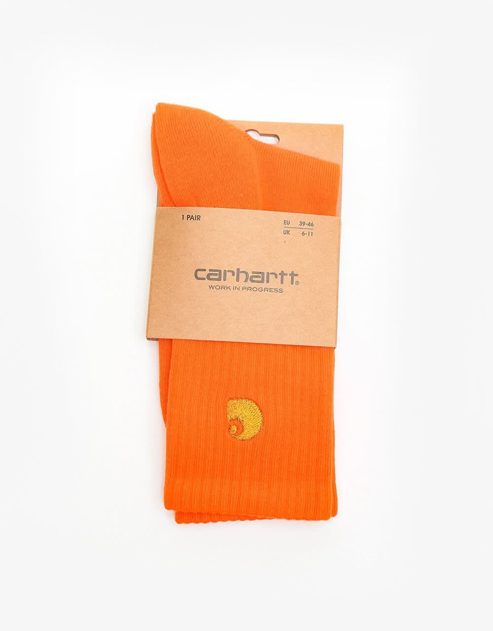 Carhartt WIP Chase Socks - Safety Orange/Gold