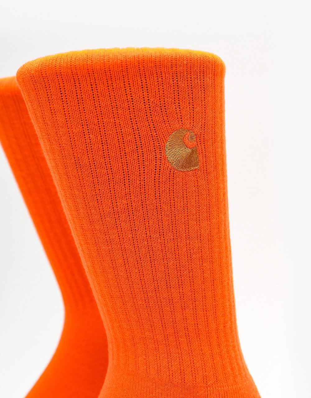 Carhartt WIP Chase Socks - Safety Orange/Gold