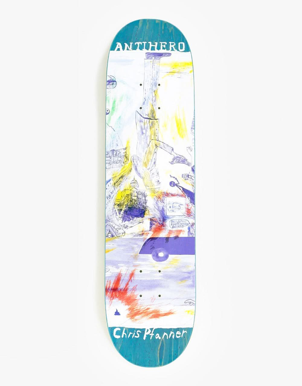 Anti Hero Pfanner SF Then and Now Skateboard Deck - 8.06"