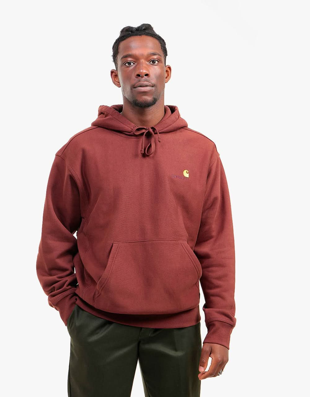 Carhartt WIP Hooded American Script Sweatshirt - Offroad