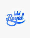 Royal Crown Script 6" Sticker