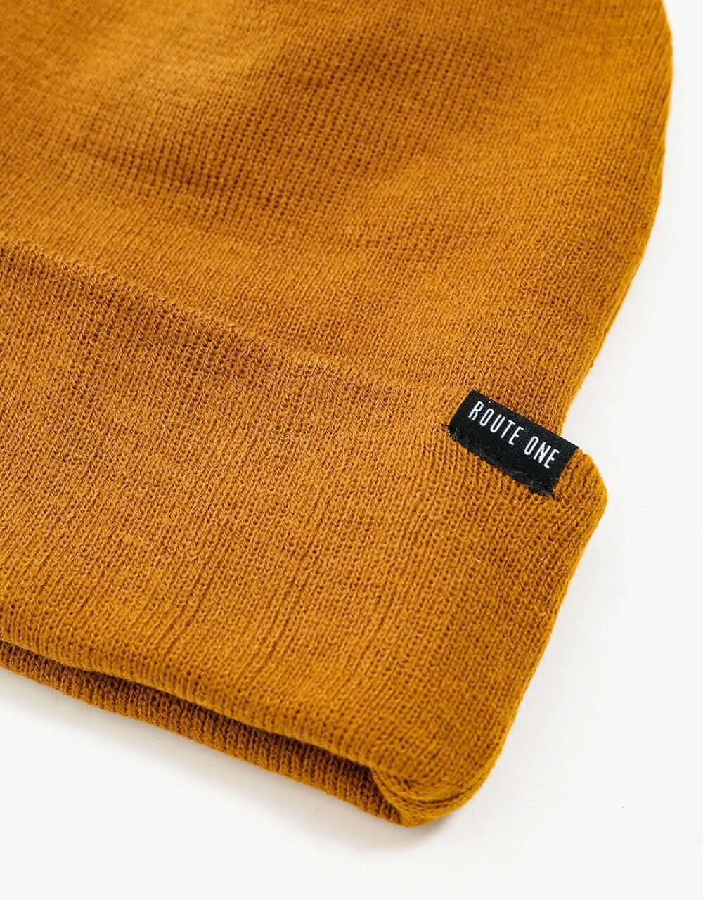 Route One Recycled NY Cuff Beanie - Brown