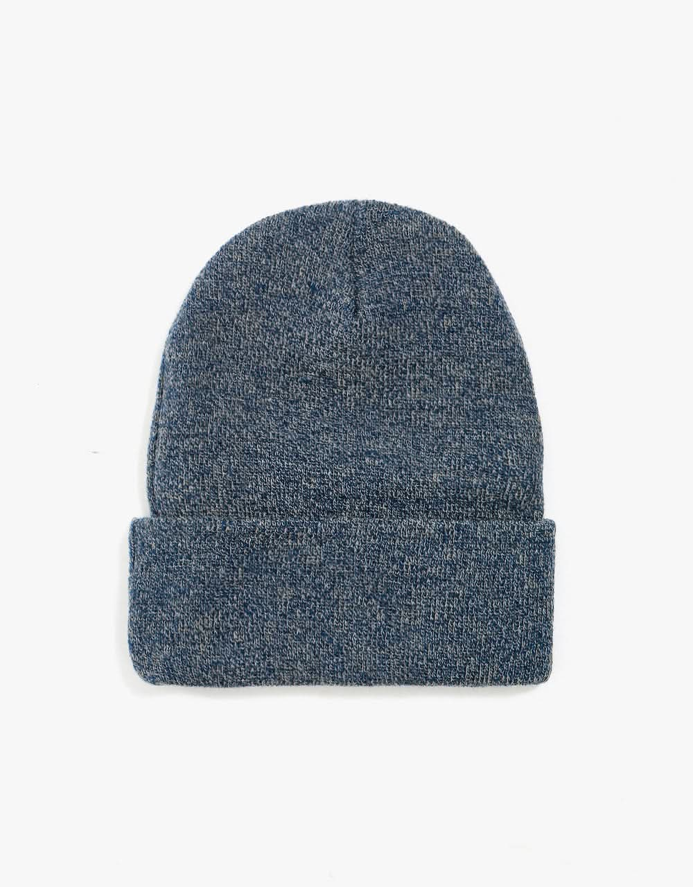 Route One Recycled NY Cuff Beanie - Heather Blue