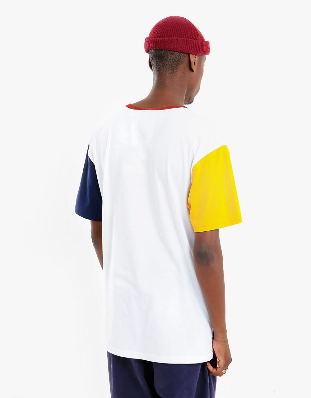 Route One Organic Colourblock T-Shirt - White/Multi