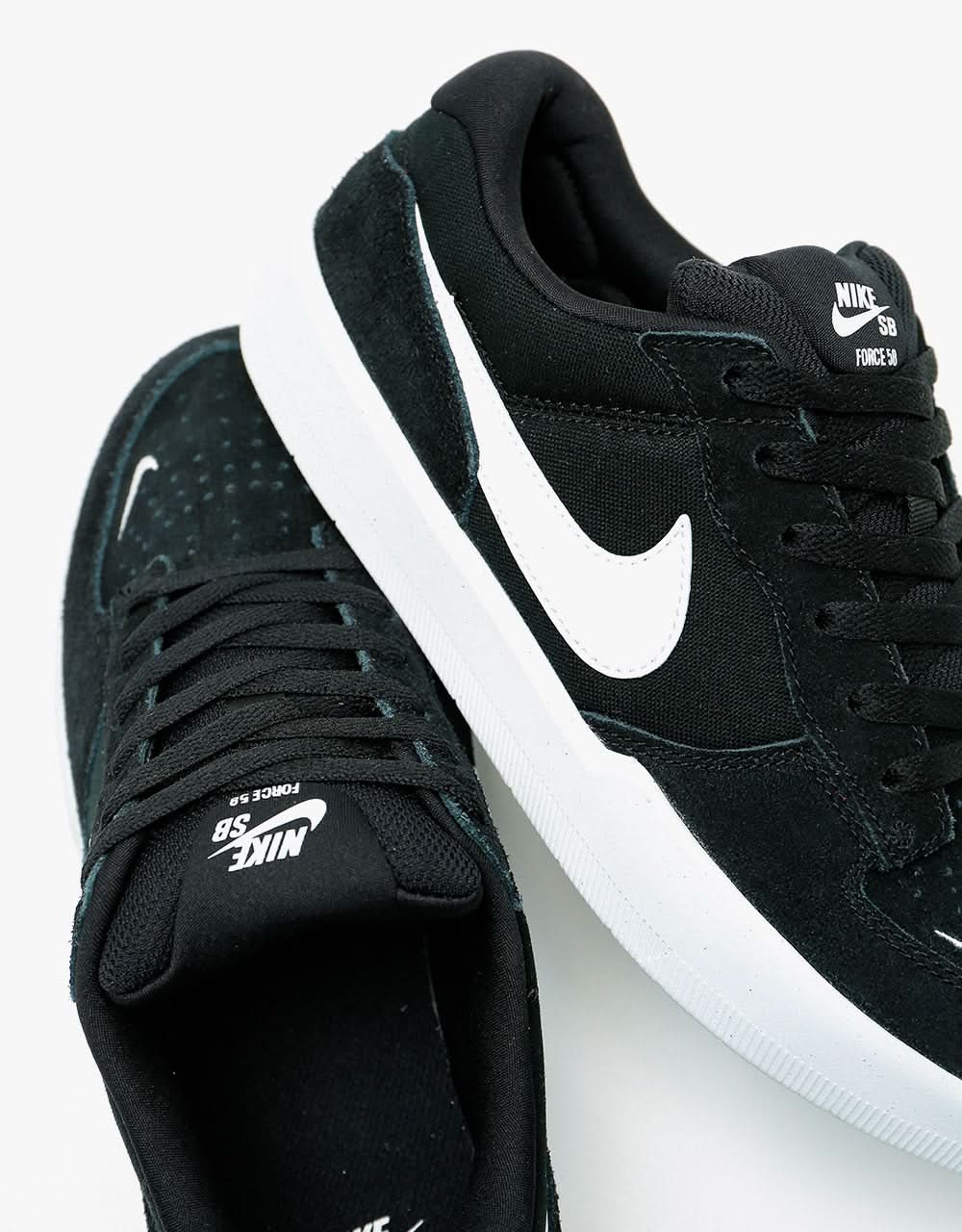 Nike SB Force 58 Zapatos de skate - Negro/Blanco-Negro