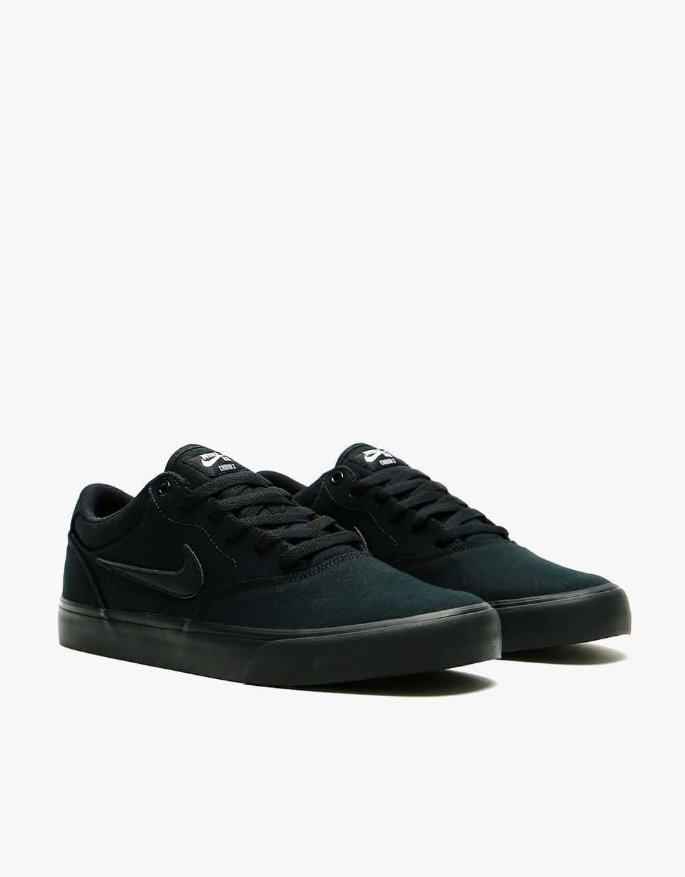 Nike SB Chron 2 zapatos de skate de lona - Negro/Negro-Negro