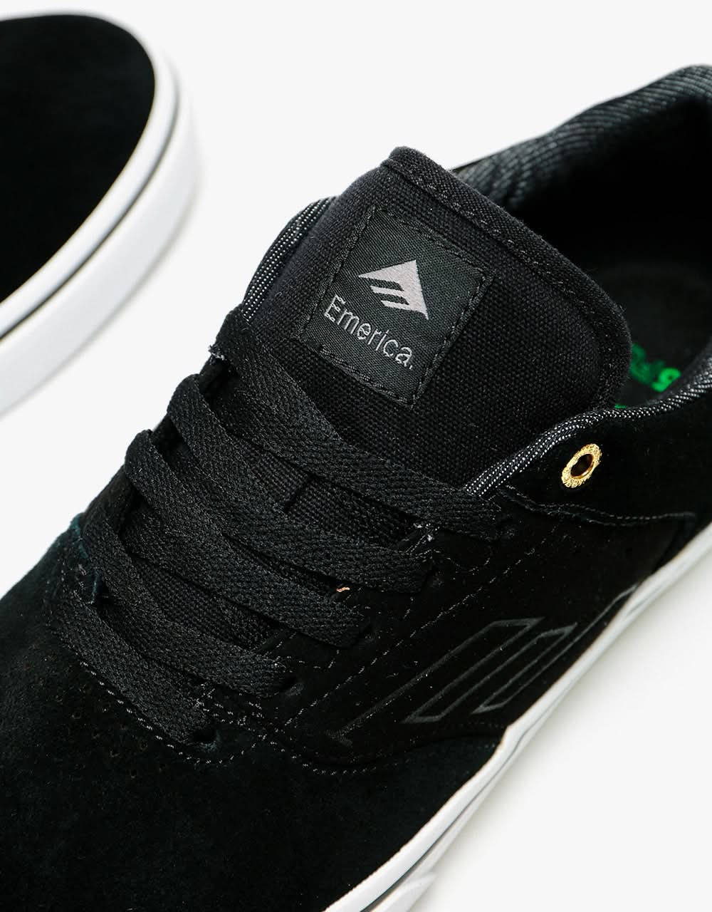 Emerica The Low Vulc Skateschuhe – Schwarz/Gold/Weiß