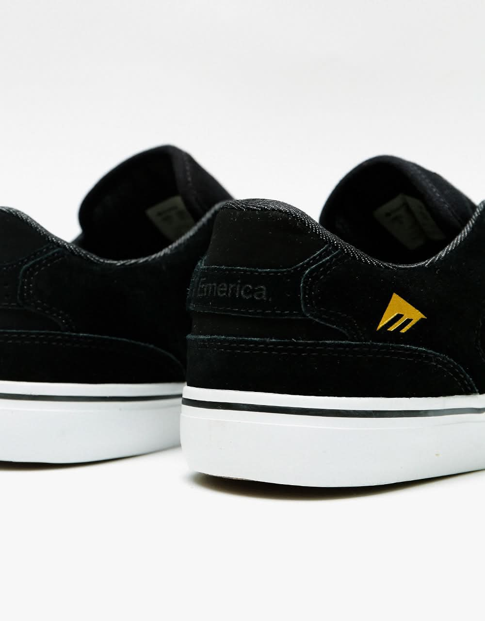 Emerica The Low Vulc Skateschuhe – Schwarz/Gold/Weiß