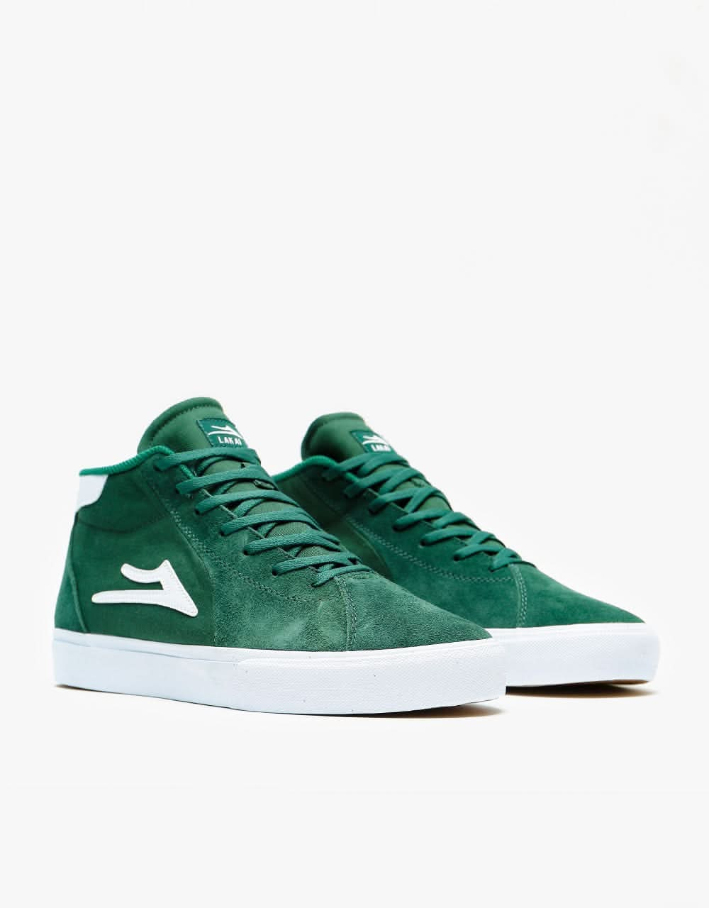 Lakai Flaco II Mid Skate Shoes - Pine Suede