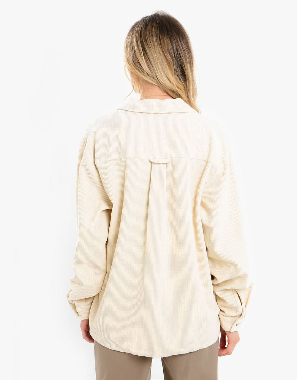 Kickers® Womens Cord Oversized Shirt - Beige