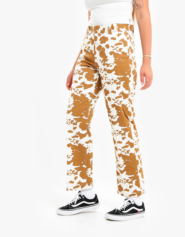 Obey Womens Straggler Printed Pant - Cow Print