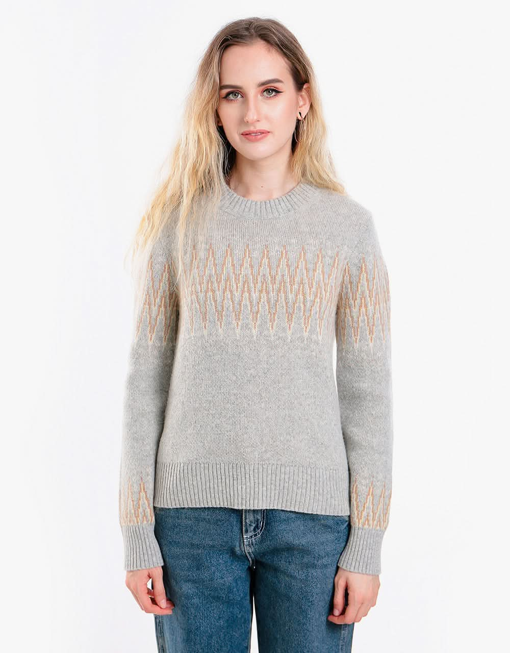 Patagonia Womens Recycled Wool Crewneck Sweater - Sea Song: Salt Grey