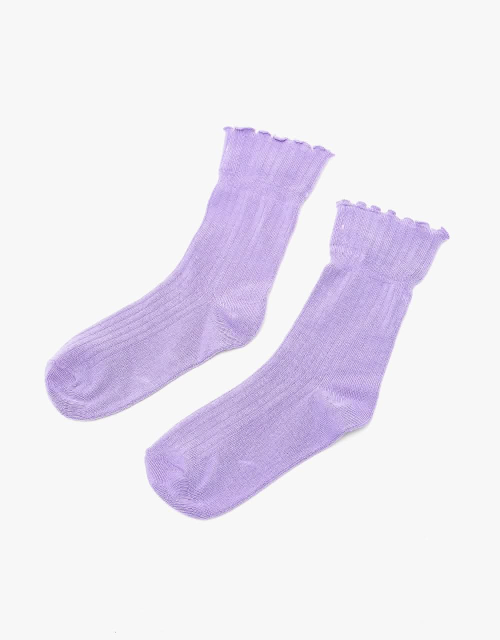 Vans Womens Ruffle Edge Socks - Chalk Violet