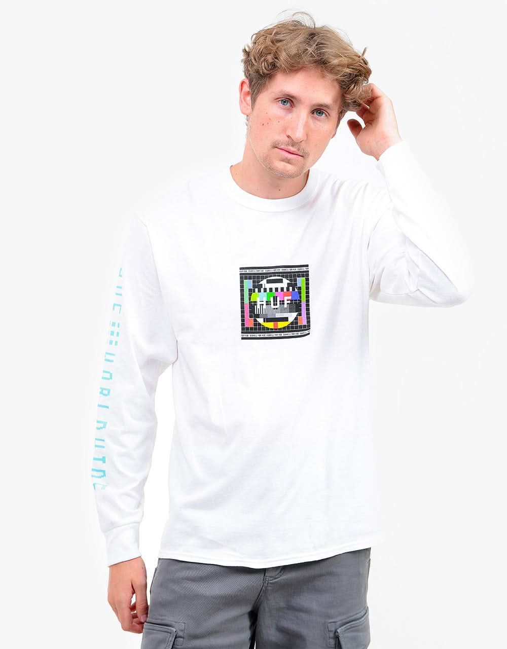 HUF Test Screen L/S T-Shirt - White