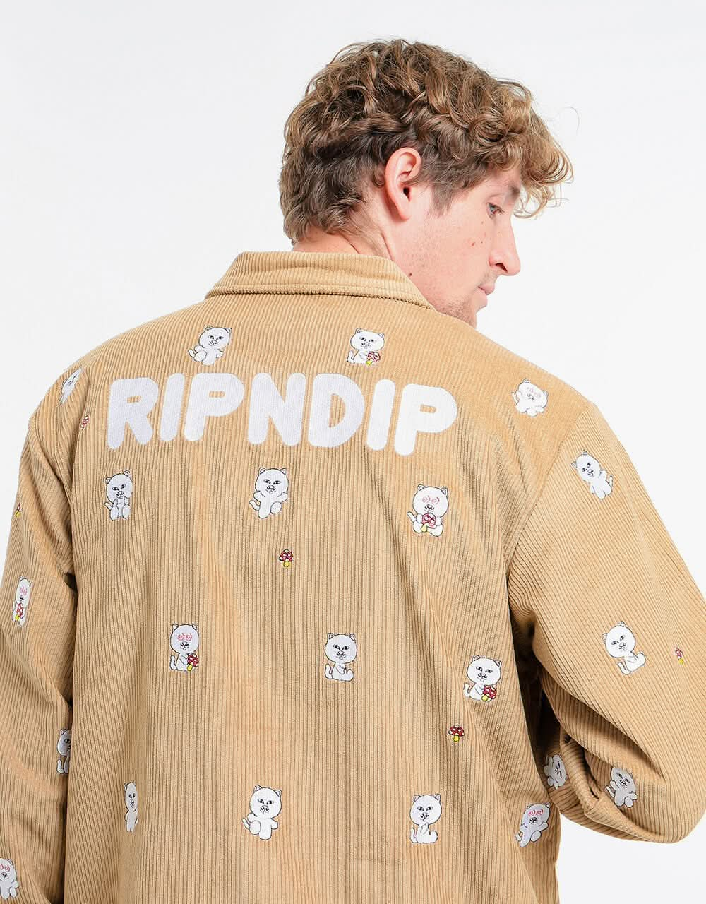 RIPNDIP Hello Nermy Cord Jacket - Tan