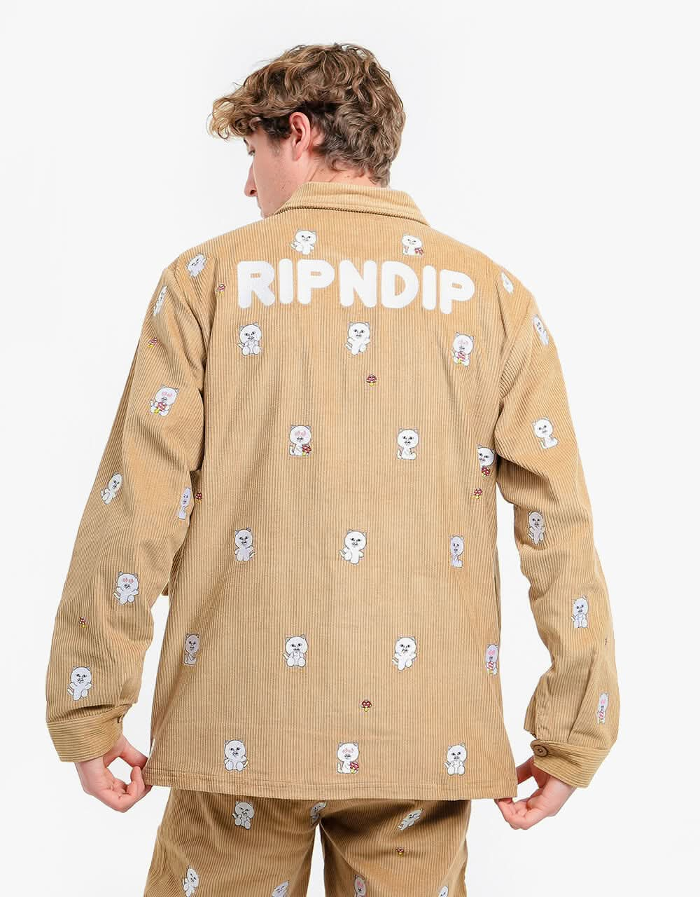 RIPNDIP Hello Nermy Cord Jacket - Tan