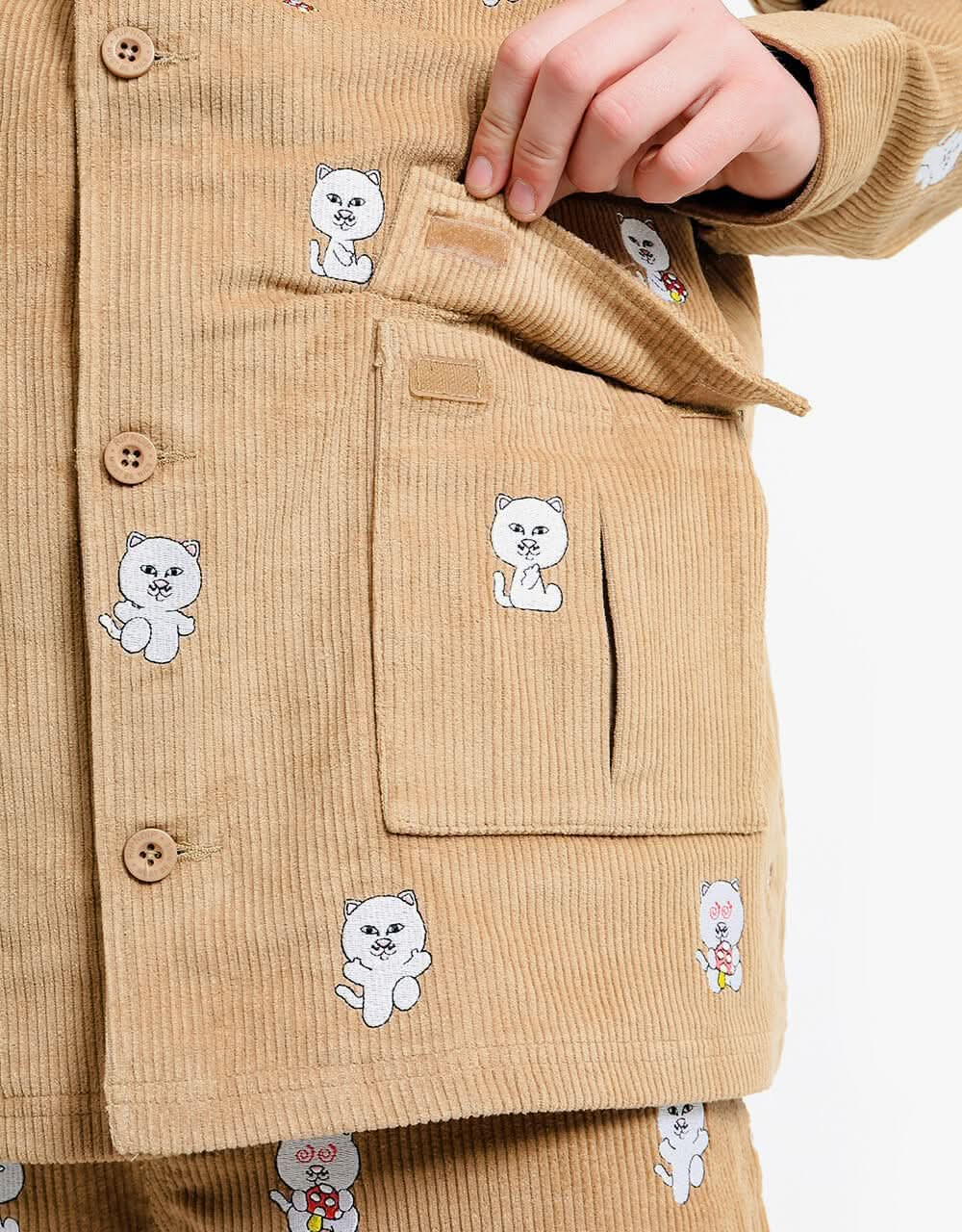 RIPNDIP Hello Nermy Cord Jacket - Tan