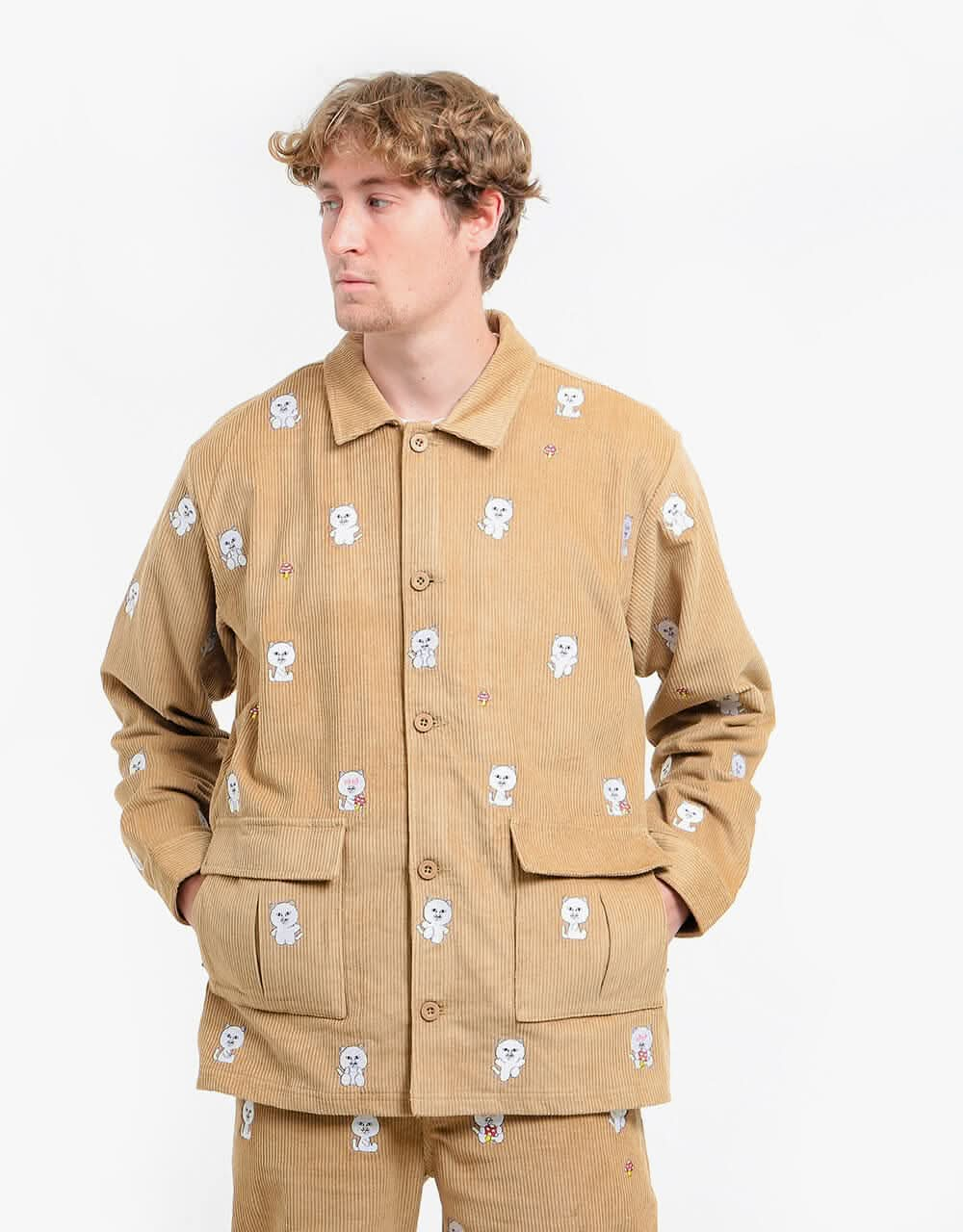 RIPNDIP Hello Nermy Cord Jacket - Tan