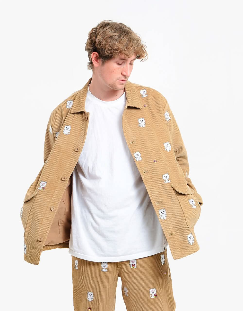 RIPNDIP Hello Nermy Cord Jacket - Tan