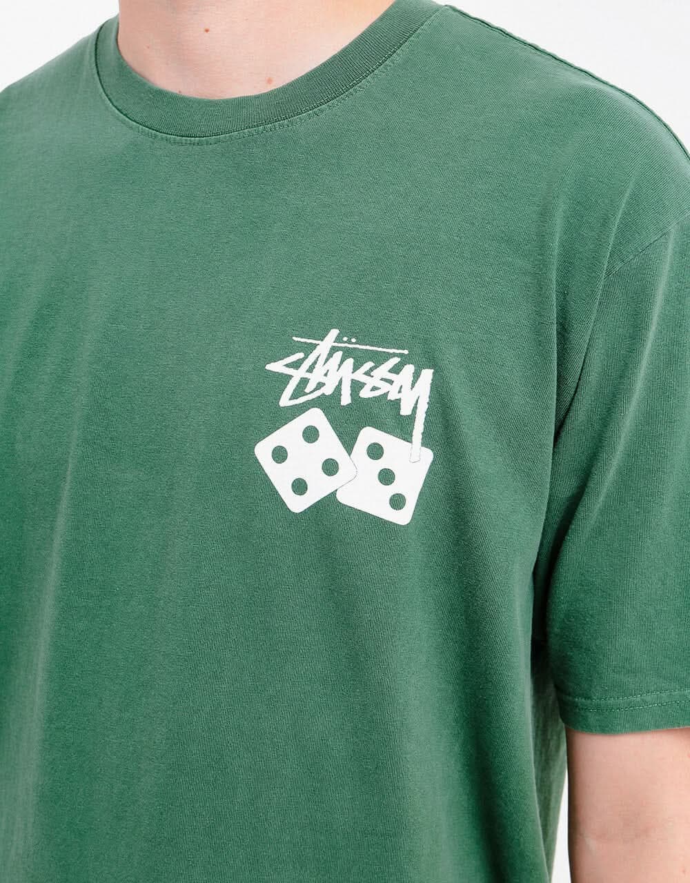 Stüssy Dice Pig. Dyed T-Shirt - Pine