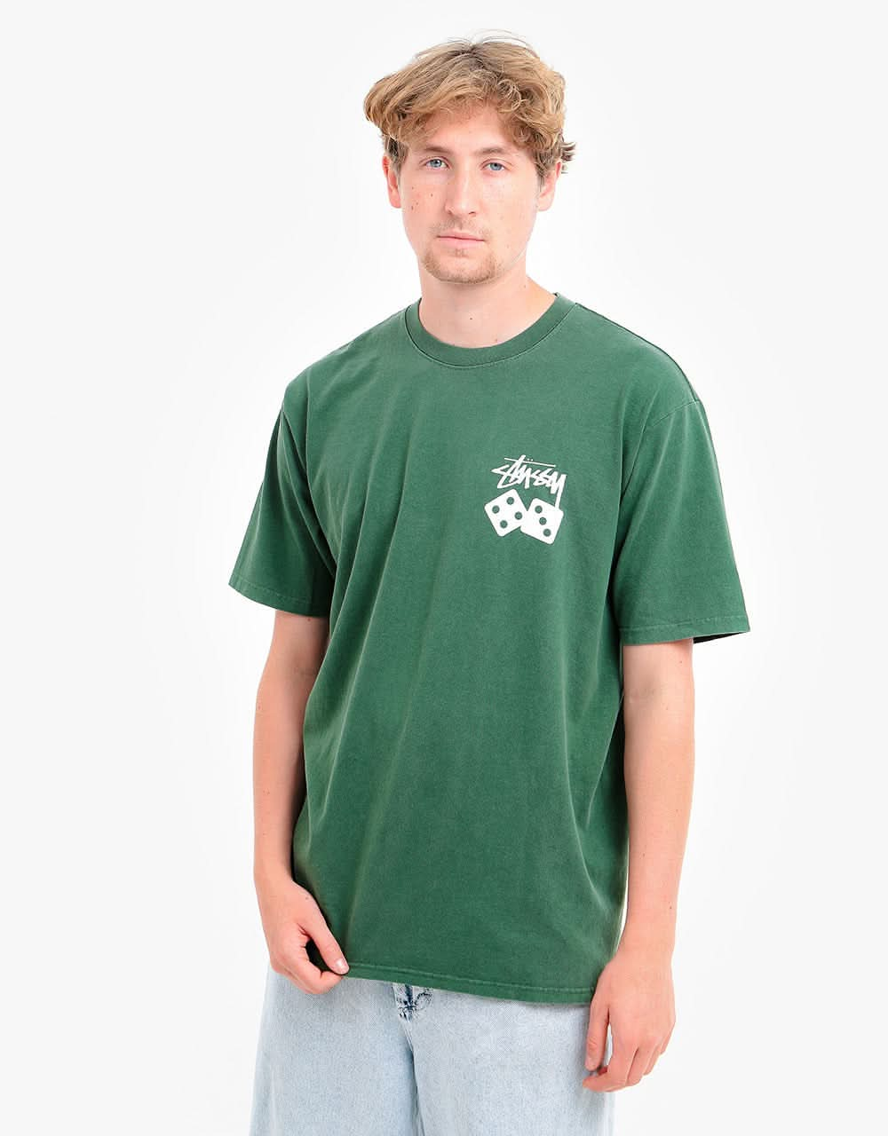 Stüssy Dice Pig. Dyed T-Shirt - Pine