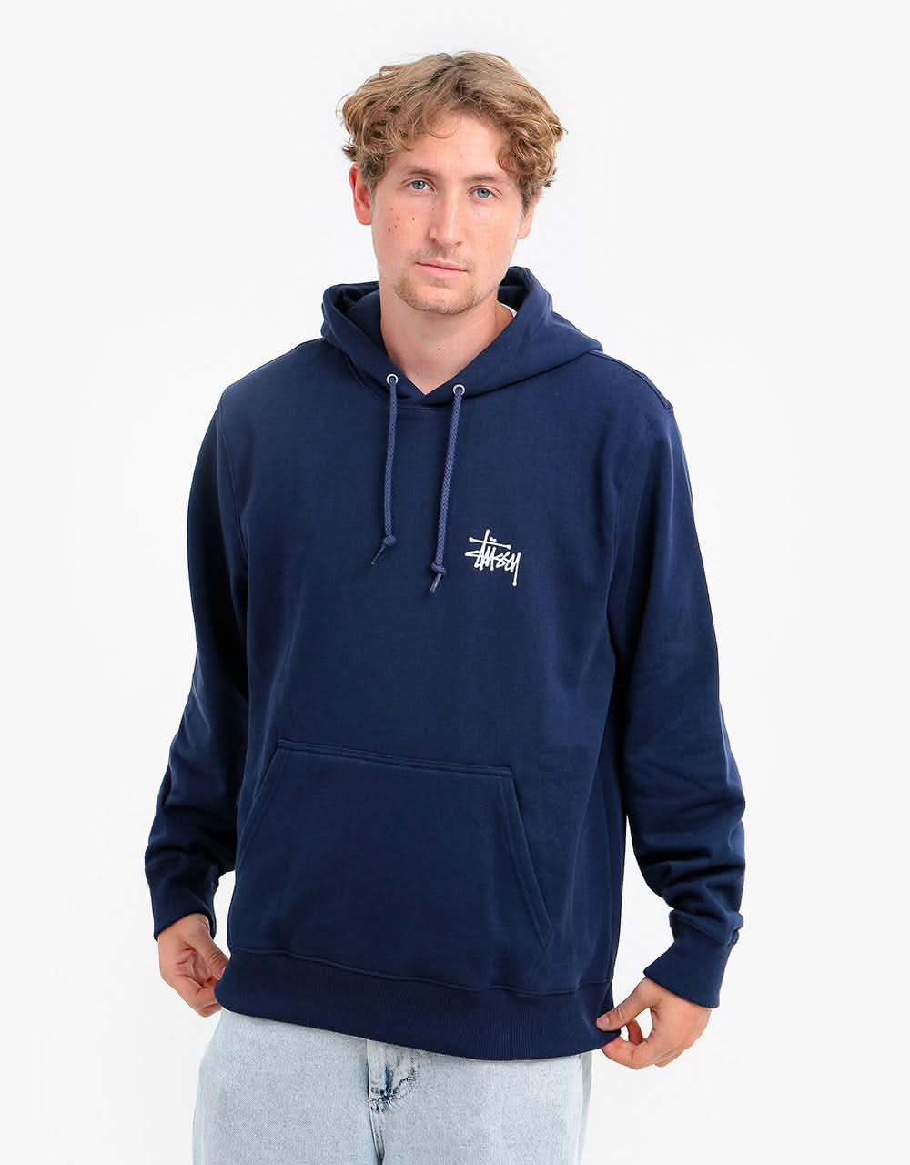 Stüssy Basic Stüssy Pullover Hoodie - Navy