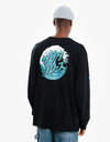 Santa Cruz Japanese Wave Dot L/S T-Shirt - Black