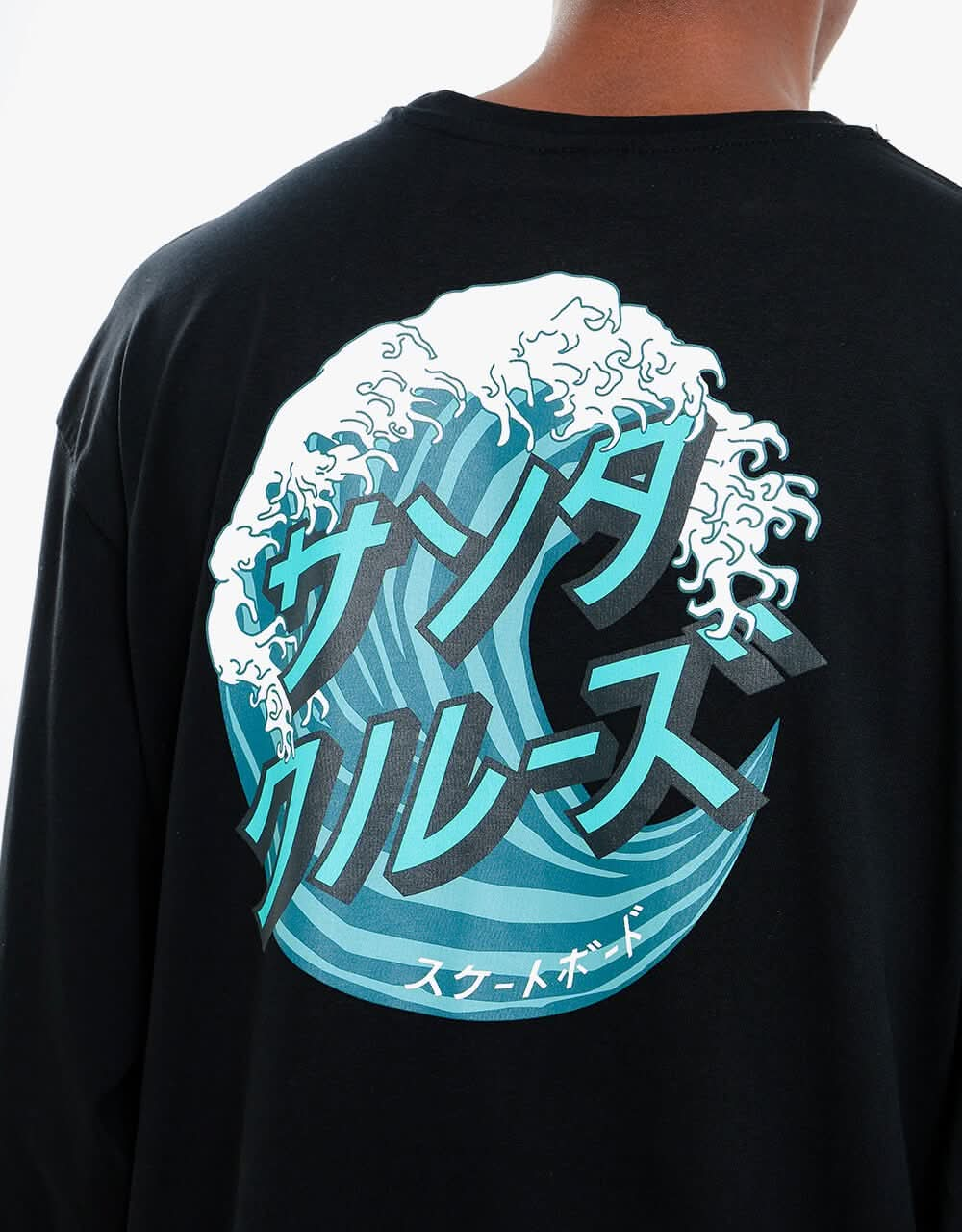 Santa Cruz Japanese Wave Dot L/S T-Shirt - Black