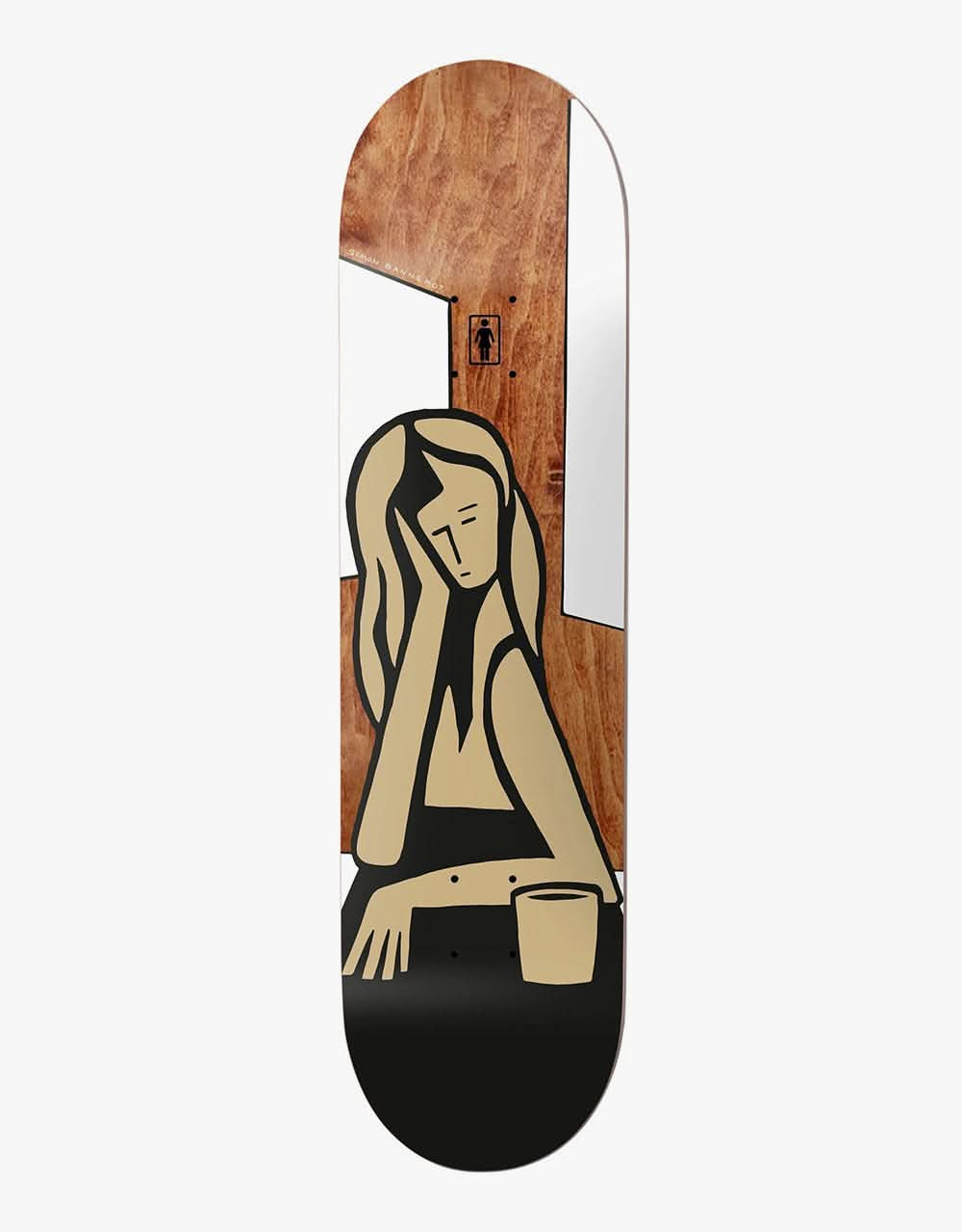 Girl Bannerot Contemplation Skateboard Deck - 8.25"