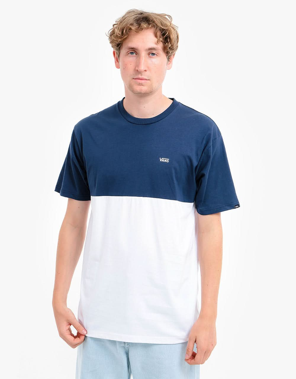 Vans Colorblock T-Shirt - White/Dress Blues