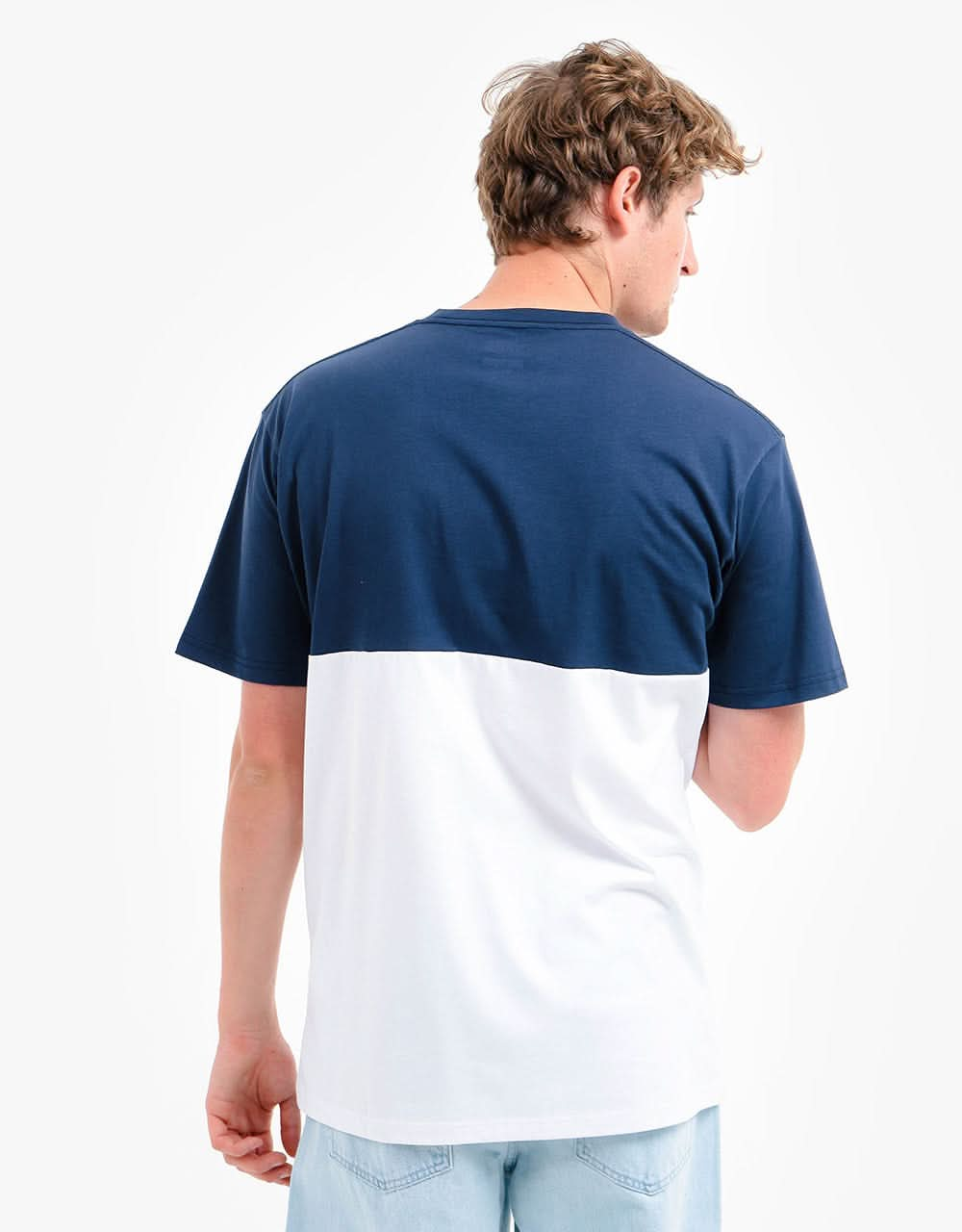 Vans Colorblock T-Shirt - White/Dress Blues