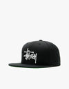 Stüssy Basic Stock Snapback Cap - Black