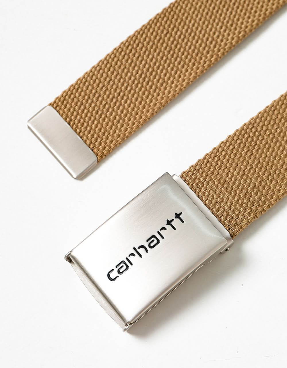 Carhartt WIP Clip Belt Chrome Web Belt - Leather