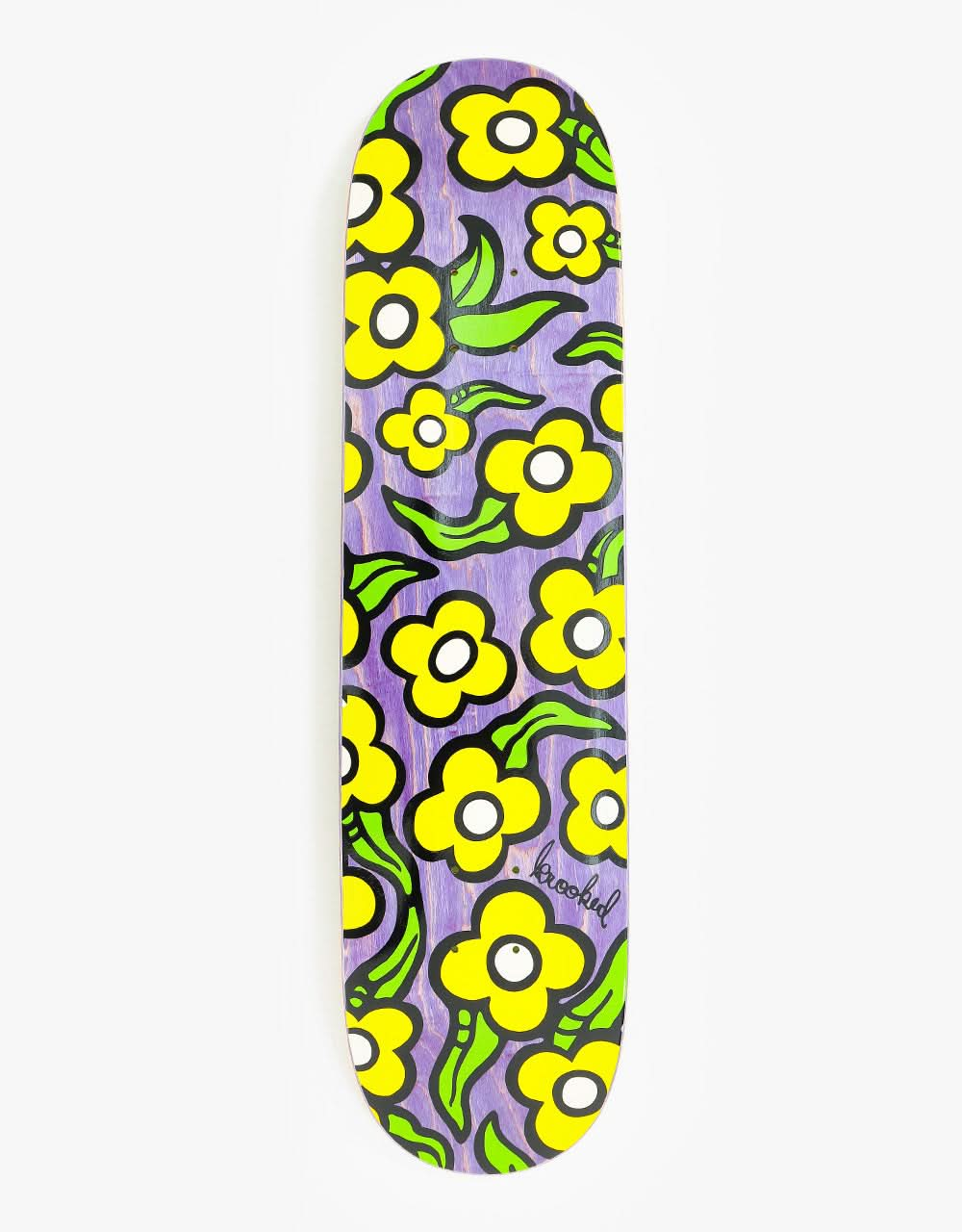 Krooked Wild Style Flowers Skateboard Deck - 7.75"