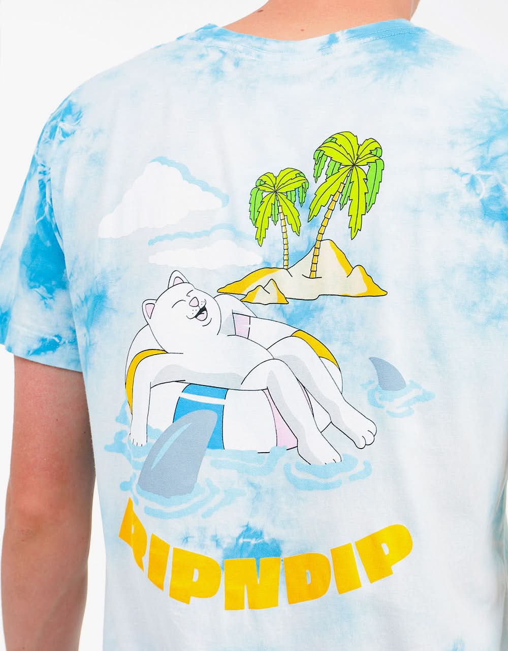 RIPNDIP All Days Off T-Shirt - Sky Blue Tie Dye