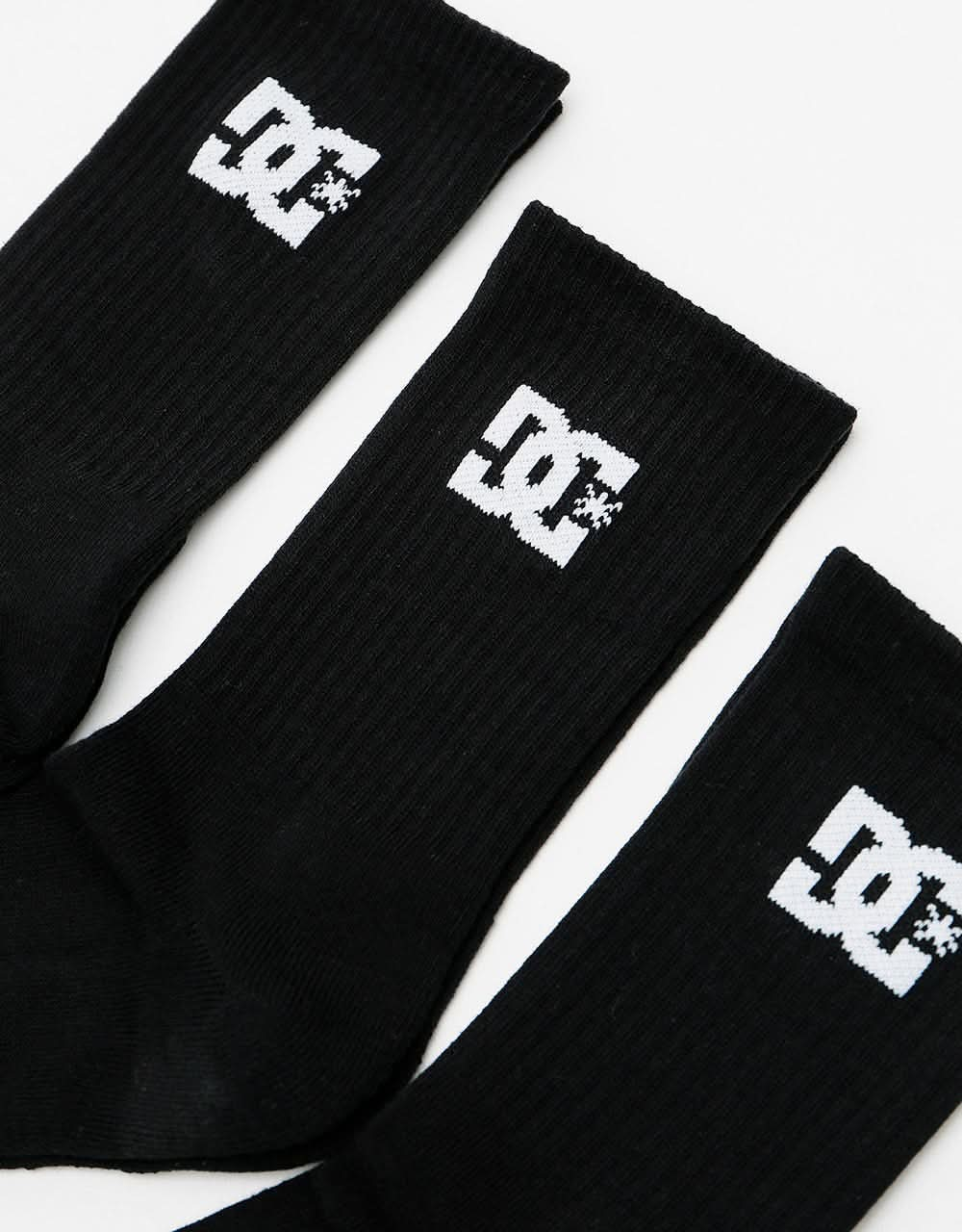 DC Crew 3 Pack Socks - Black