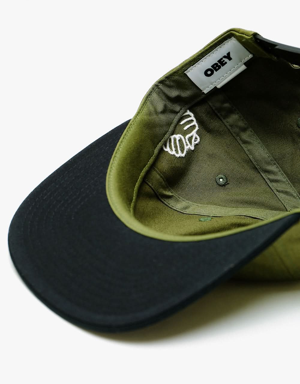 Obey Obey Unity 6 Panel Snapback Cap - Olive Multi