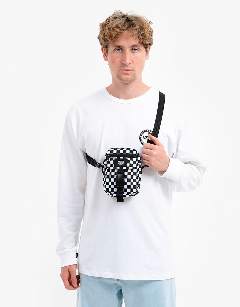 Vans New Varsity Cross Body Bag - Black/White Check