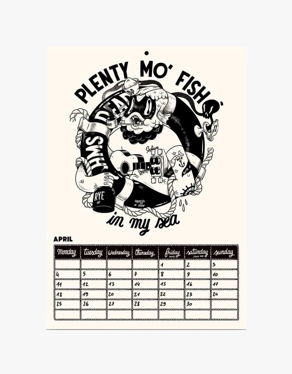 The Dudes 2022 Calendar - White