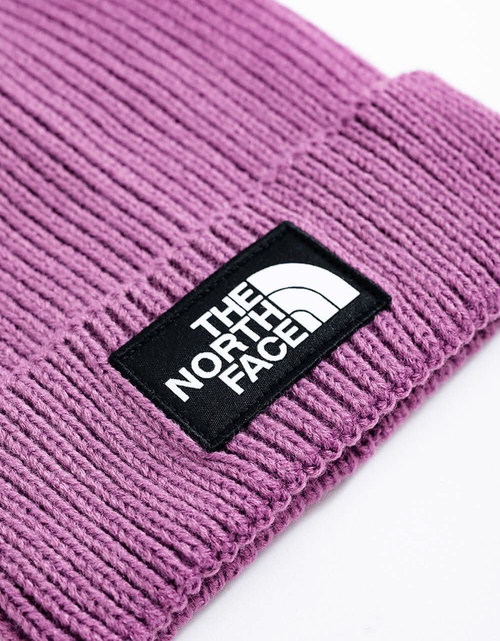 The North Face Box Logo Cuff Beanie   - Pikes Purple