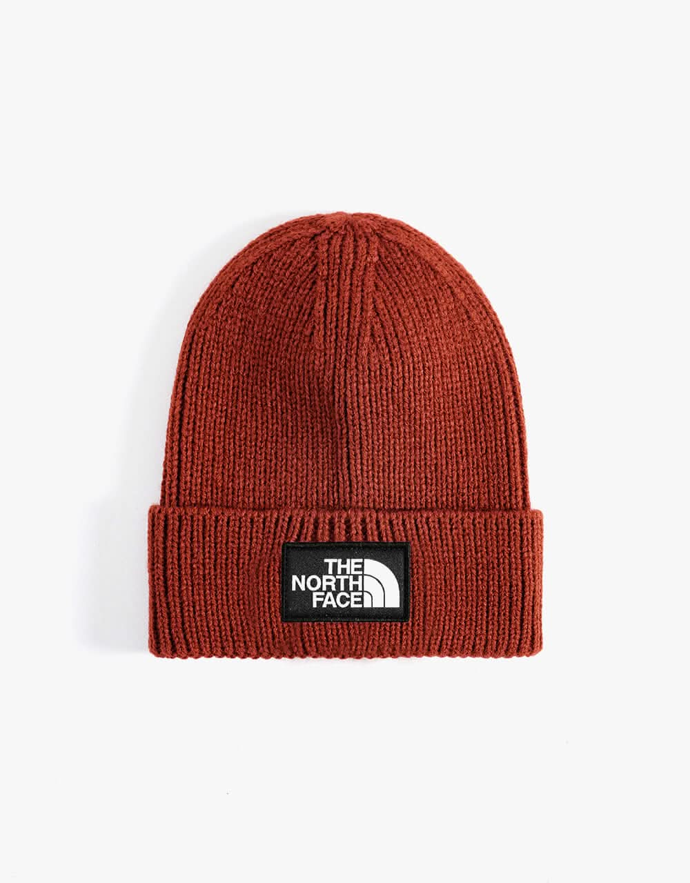 The North Face Box Logo Cuff Beanie   - Brick House Red