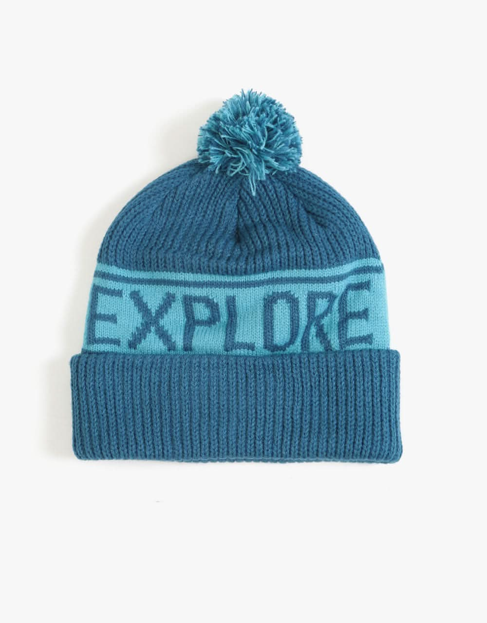 The North Face Retro Pom Beanie  - Monterey Blue/Storm Blue