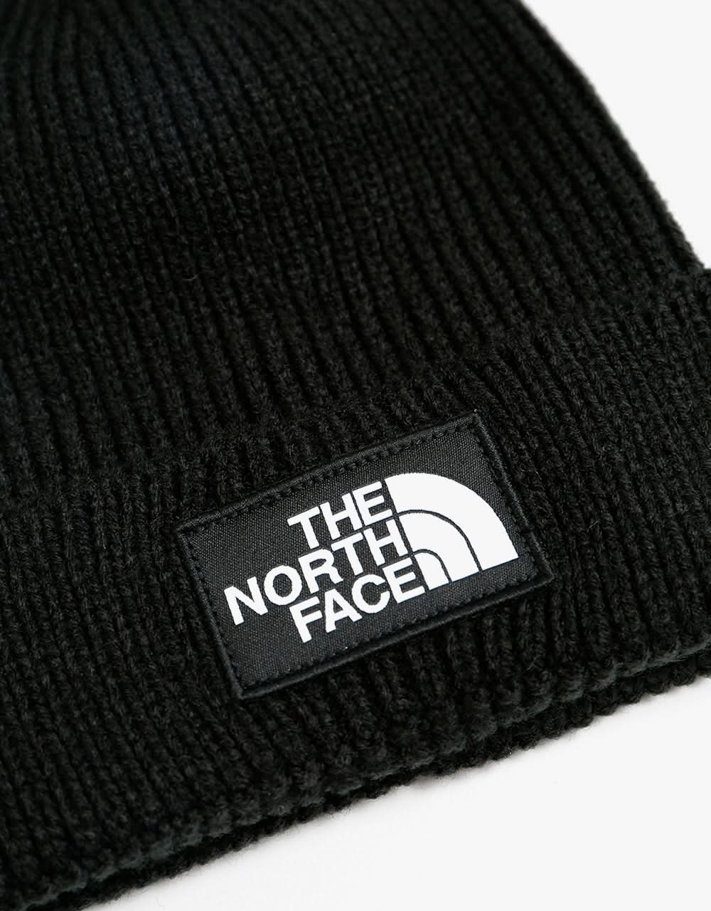 The North Face Box Logo Pom Beanie  - TNF Black