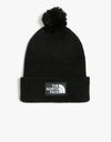 The North Face Box Logo Pom Beanie  - TNF Black