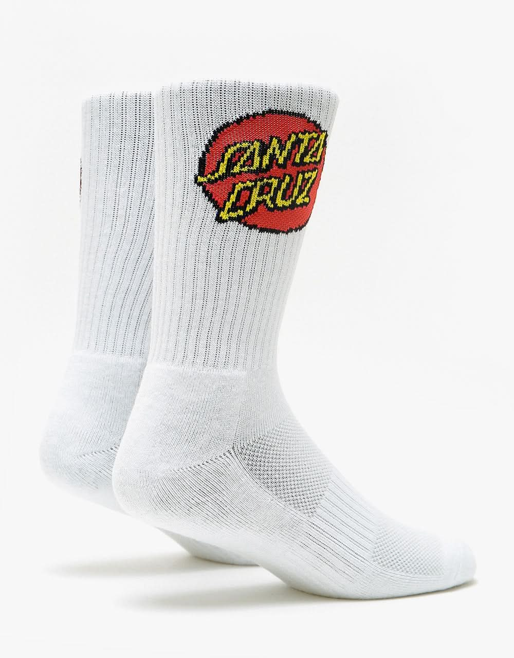 Santa Cruz Dot Socks - White