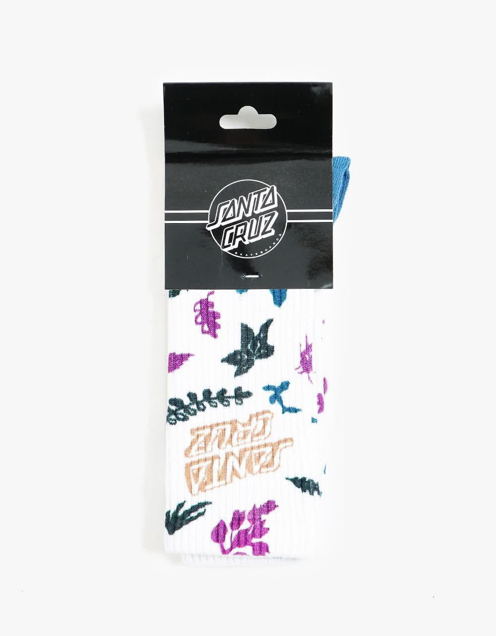 Santa Cruz Foliage Socks - White