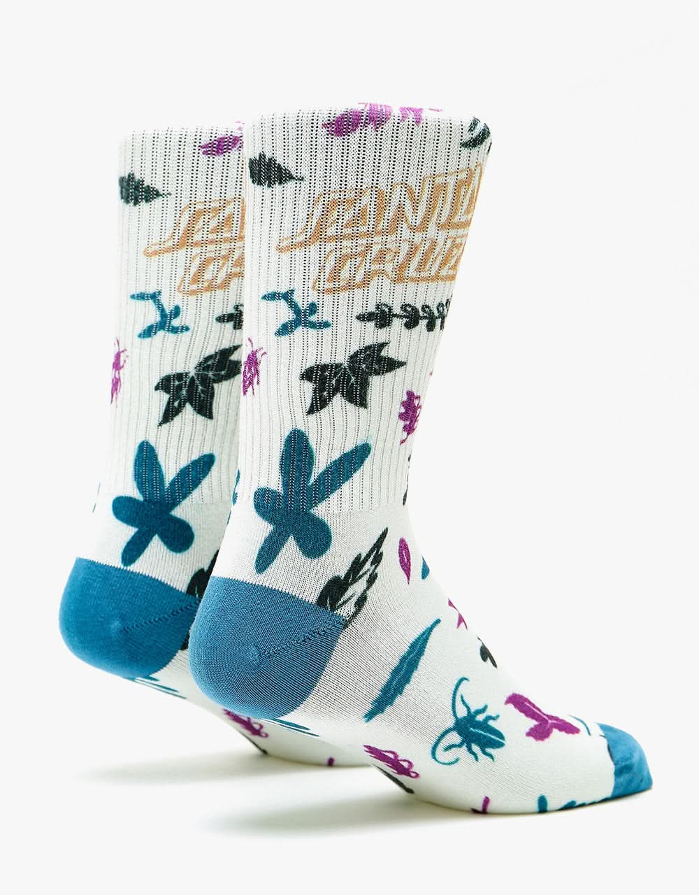 Santa Cruz Foliage Socks - White